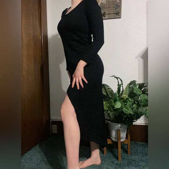 RJ Story slit black Dress - Picture 1 of 4